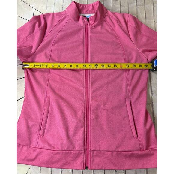 PGA Tour Jacket Womens Large Pink Golf Full Zip Jacket Long sleeve Pockets - Picture 4 of 5